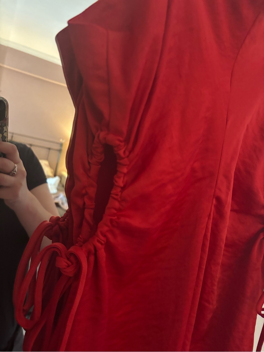Lucky Brand Red Cutout Midi Slip Dress - Picture 5 of 7